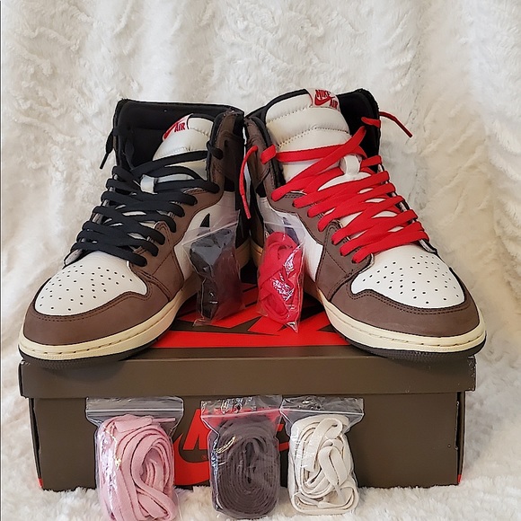 Travis Scott 1’s (high tops) multi laces